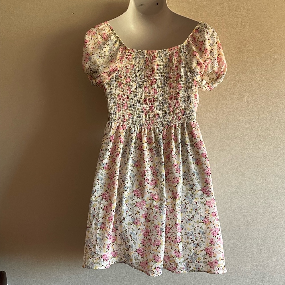 Floral Print Mini Dress - Picture 3 of 6